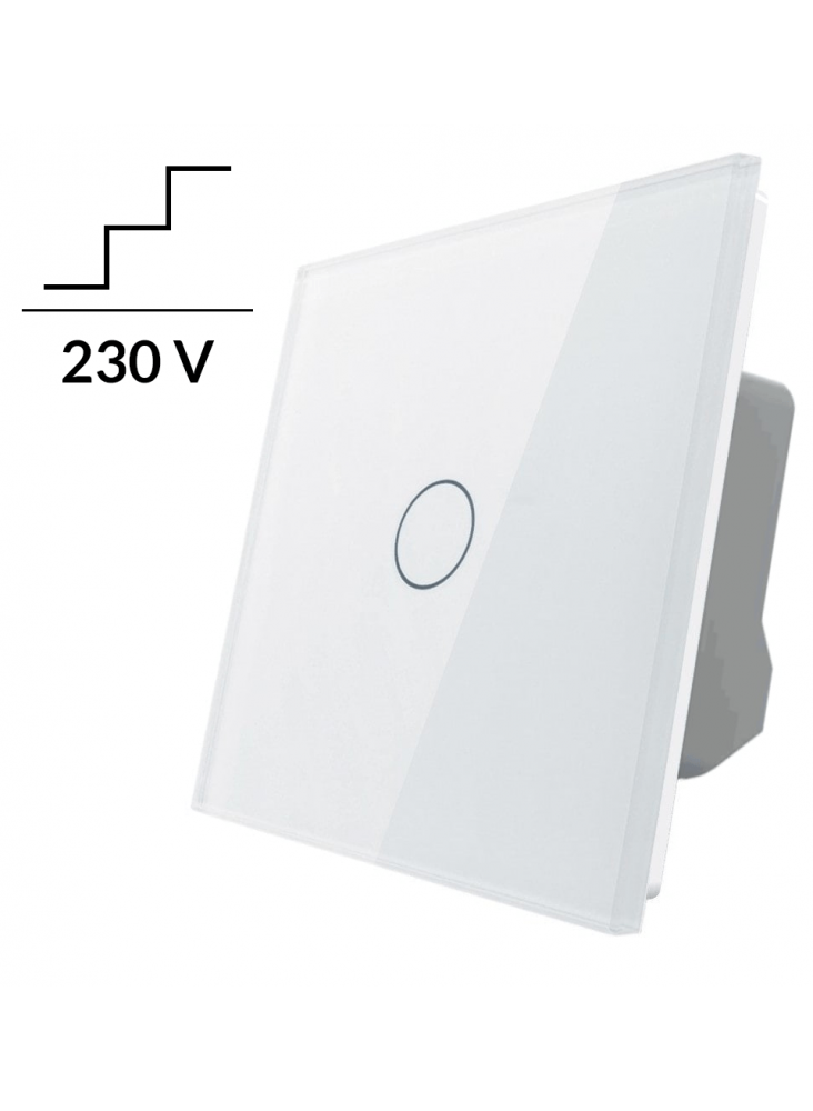 Włącznik dotykowy pojedynczy schodowo-krzyżowy LIVOLO VL-C701S | Biały