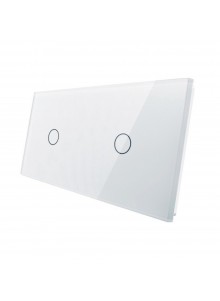 Podwójny panel szklany LIVOLO 7011 | Biały