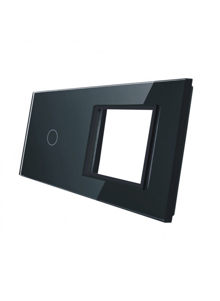 Podwójny panel szklany LIVOLO 701G | Czarny