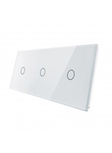 Podwójny panel szklany LIVOLO 70111 | Biały