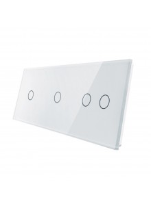 Potrójny panel szklany LIVOLO 70112 | Biały