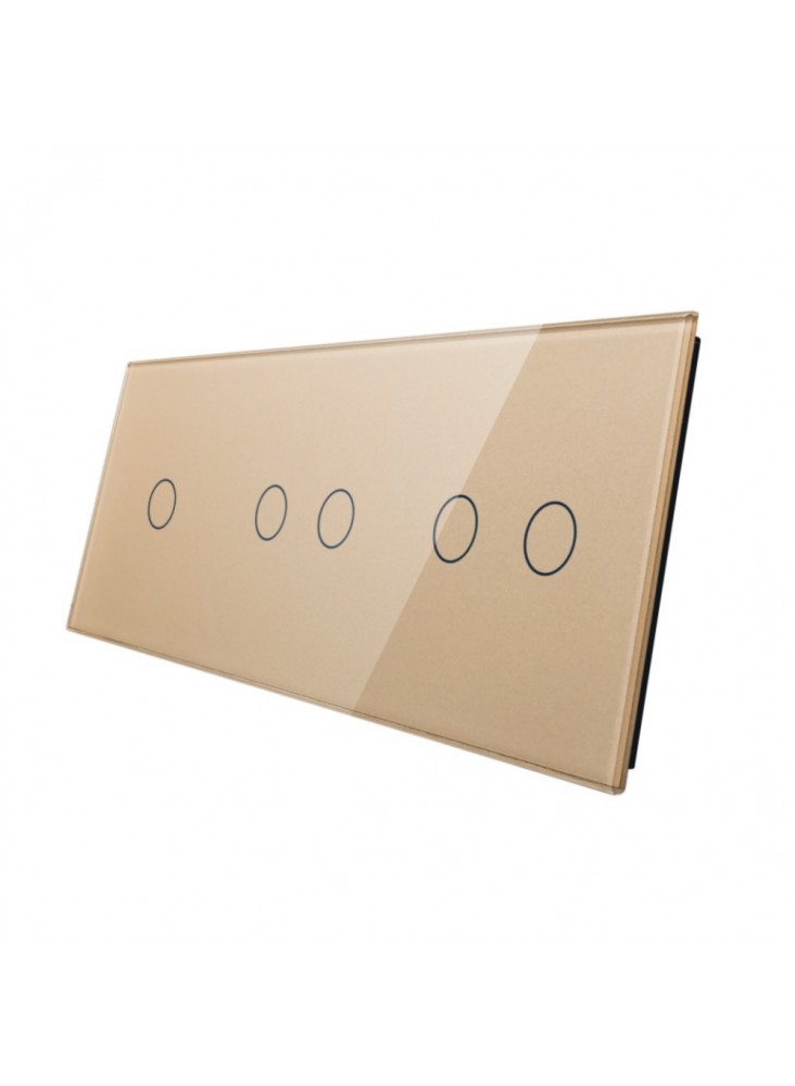 Potrójny panel szklany LIVOLO 70122 | Szampański