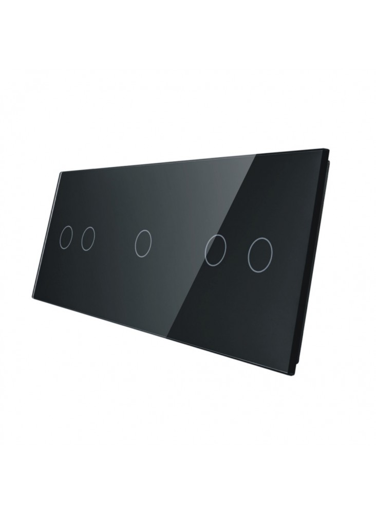 Potrójny panel szklany LIVOLO 70212 | Czarny