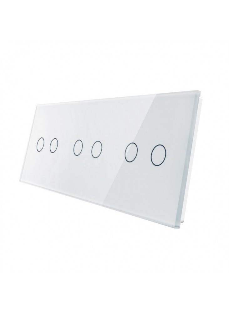 Potrójny panel szklany LIVOLO 70222 | Biały