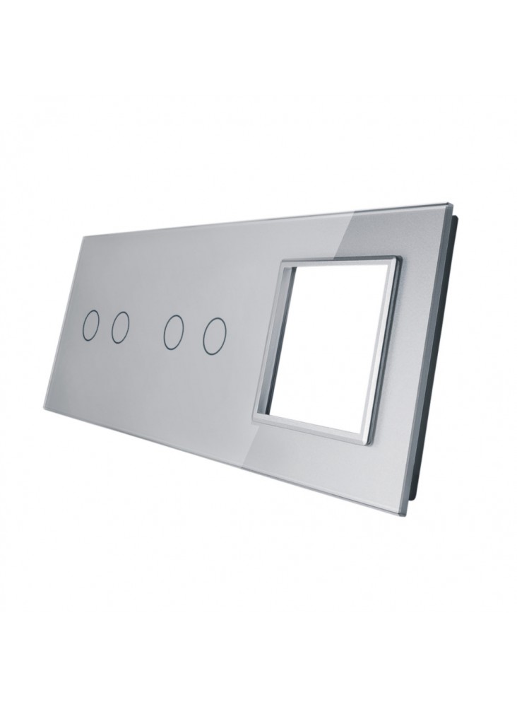 Potrójny panel szklany LIVOLO 7022G | Szary