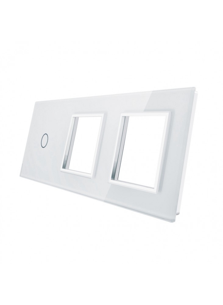 Potrójny panel szklany LIVOLO 701GG | Biały