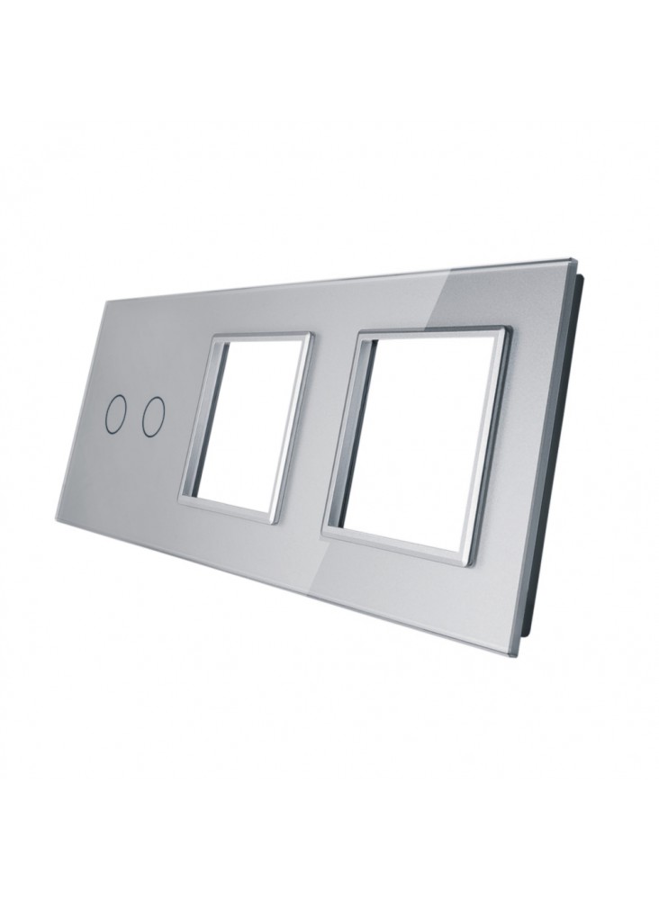 Potrójny panel szklany LIVOLO 702GG | Szary