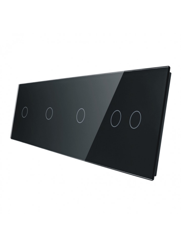 Poczwórny panel szklany LIVOLO 701112 | Czarny