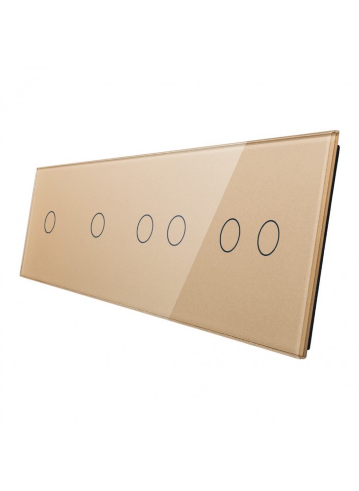 Poczwórny panel szklany LIVOLO 701122 | Szampański