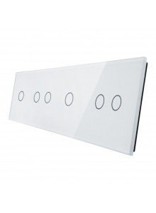 Poczwórny panel szklany LIVOLO 701212 | Biały