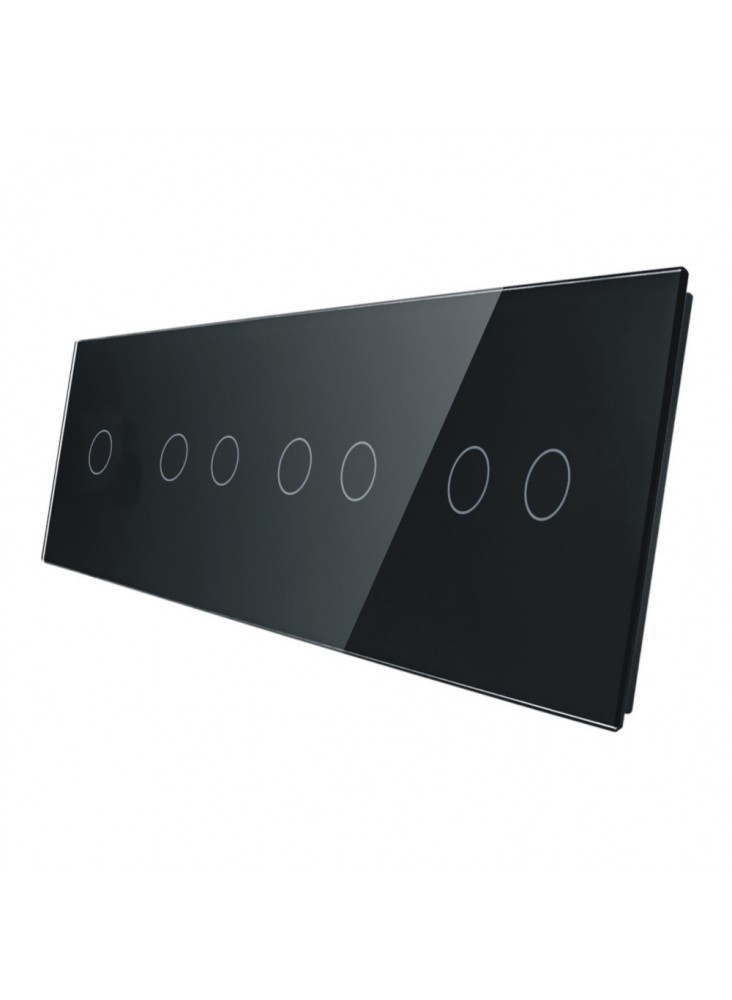 Poczwórny panel szklany LIVOLO 701222 | Czarny