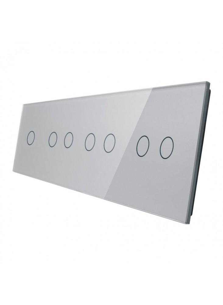 Poczwórny panel szklany LIVOLO 701222 | Szary