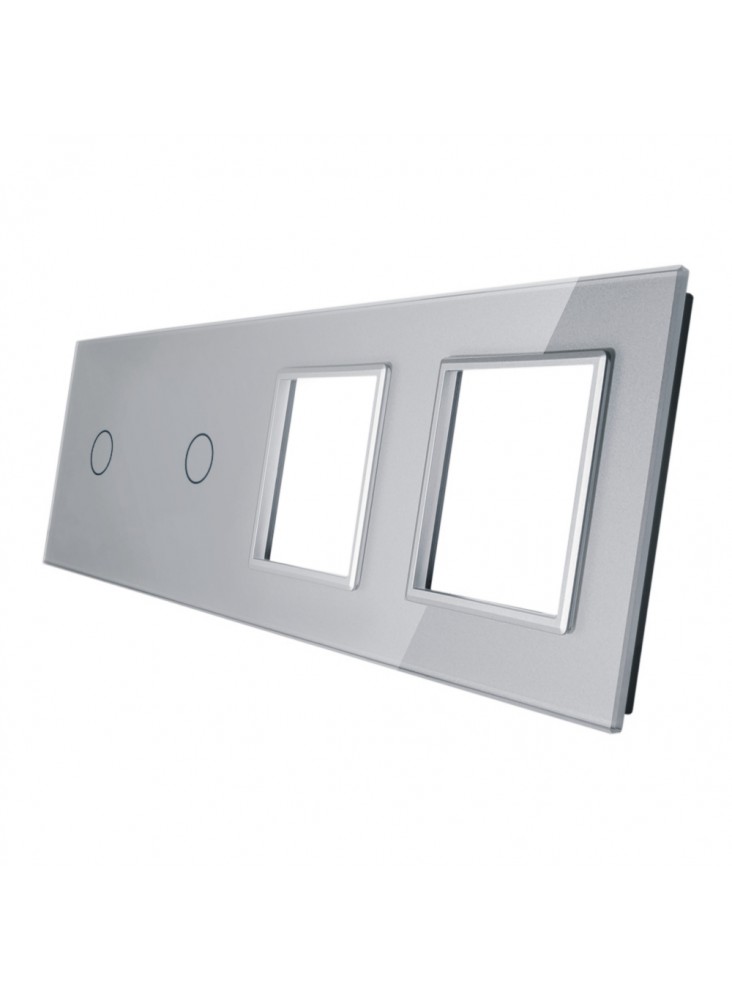 Poczwórny panel szklany LIVOLO 7011GG | Szary