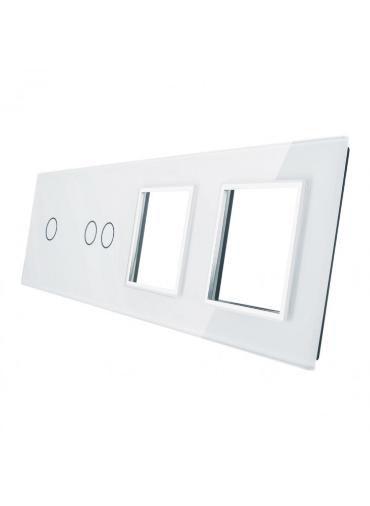 Poczwórny panel szklany LIVOLO 7012GG | Biały