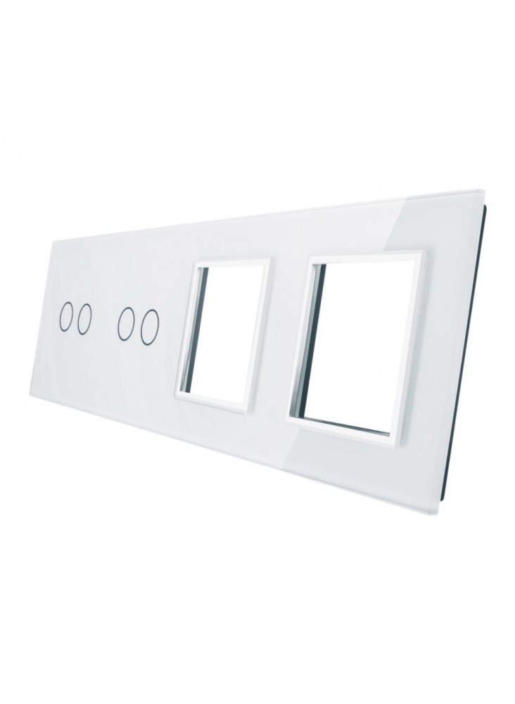 Poczwórny panel szklany LIVOLO 7022GG | Biały