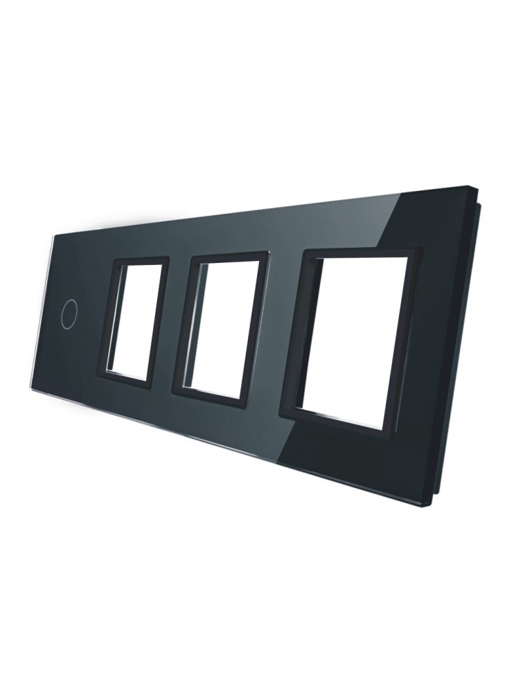 Poczwórny panel szklany LIVOLO 701GGG | Czarny