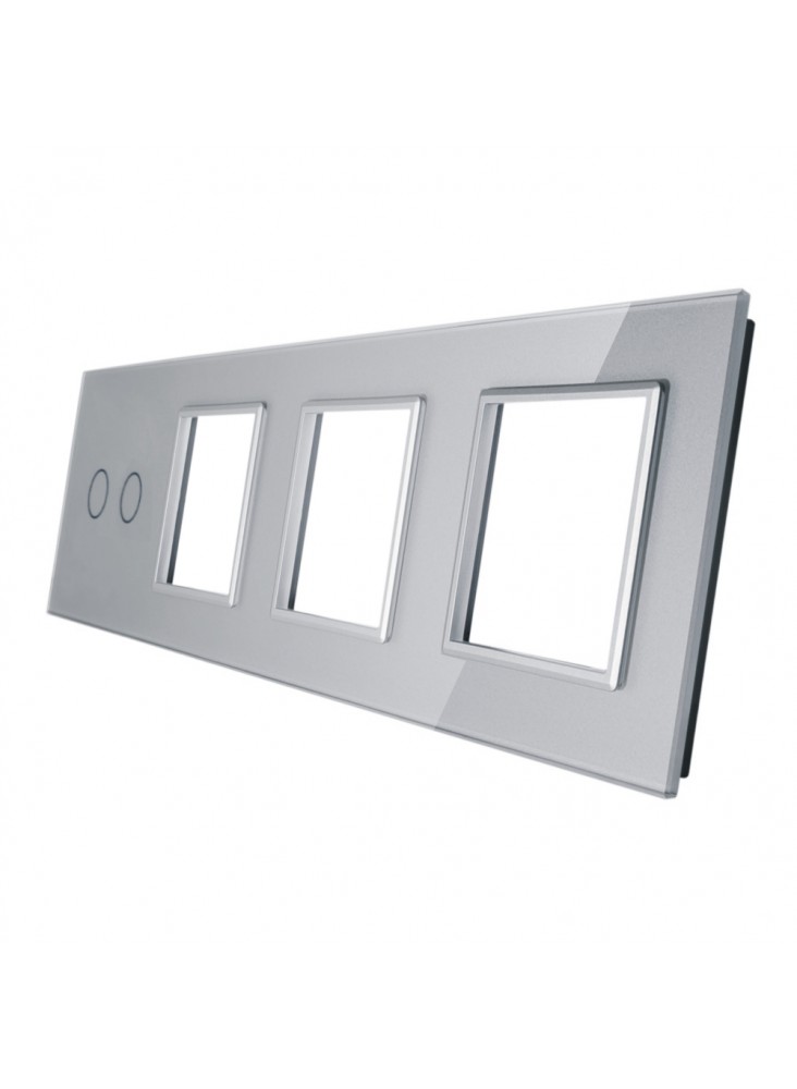 Poczwórny panel szklany LIVOLO 702GGG | Szary