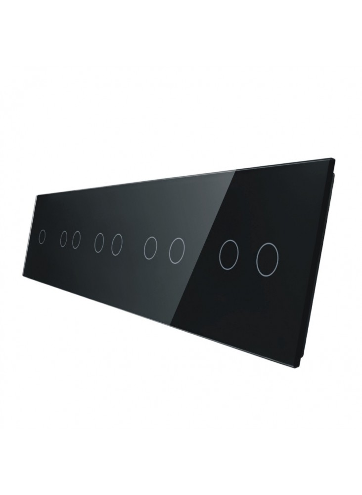 Pięciokrotny panel szklany LIVOLO 7012222 | Czarny