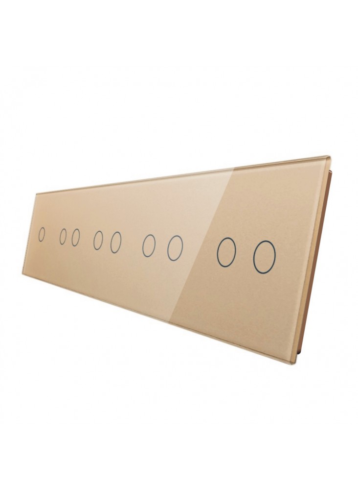 Pięciokrotny panel szklany LIVOLO 7012222 | Szampański