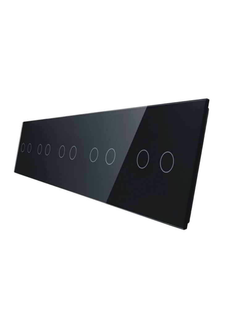 Pięciokrotny panel szklany LIVOLO 7022222 | Czarny