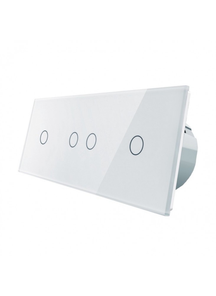 Włącznik dotykowy poczwórny (1+2+1) LIVOLO VL-C70121 | Biały