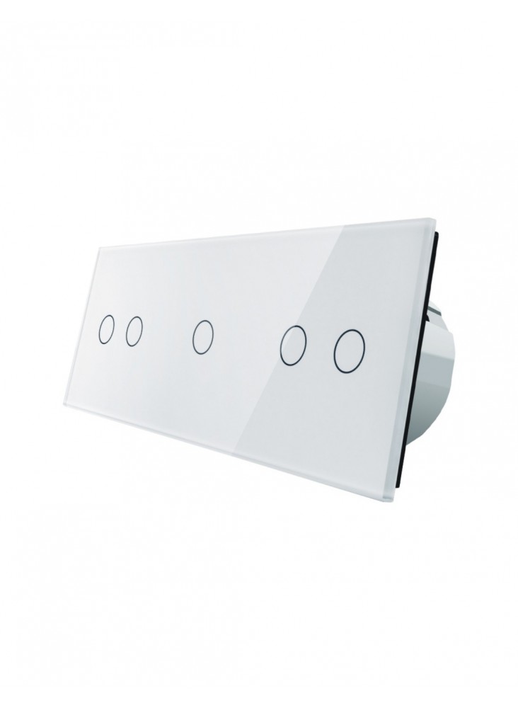 Włącznik dotykowy pięciokrotny (2+1+2) LIVOLO VL-70212 | Biały