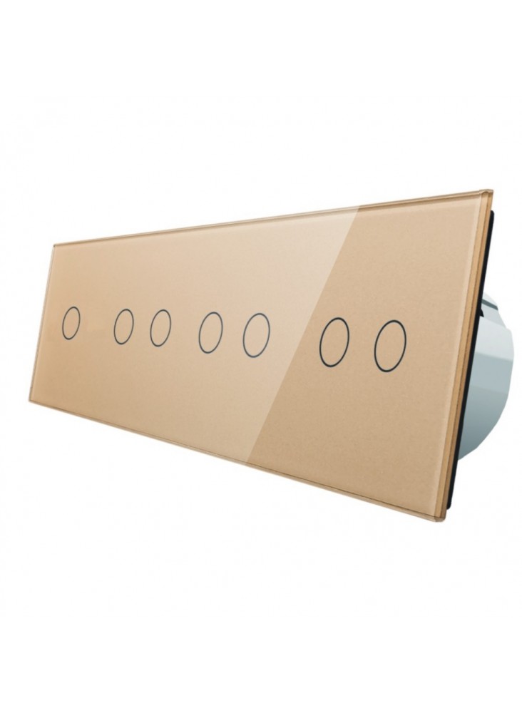 Włącznik dotykowy siedmiokrotny (1+2+2+2) LIVOLO VL-C701222 | Szampański