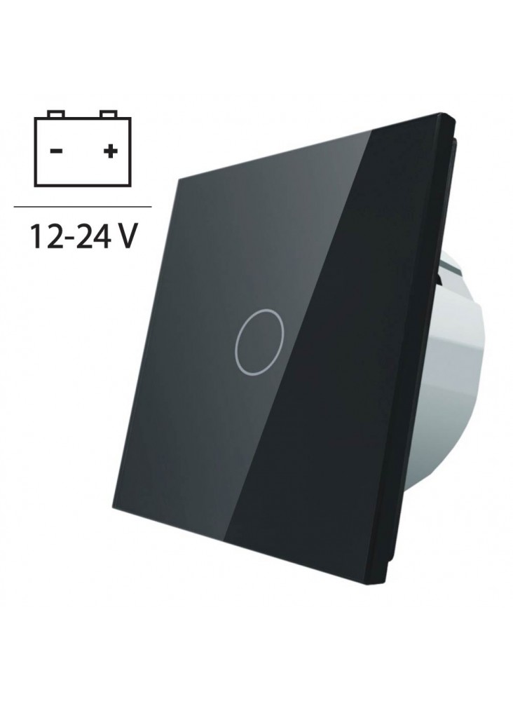 Włącznik dotykowy pojedynczy LIVOLO 12V DC VL-C701C | Czarny