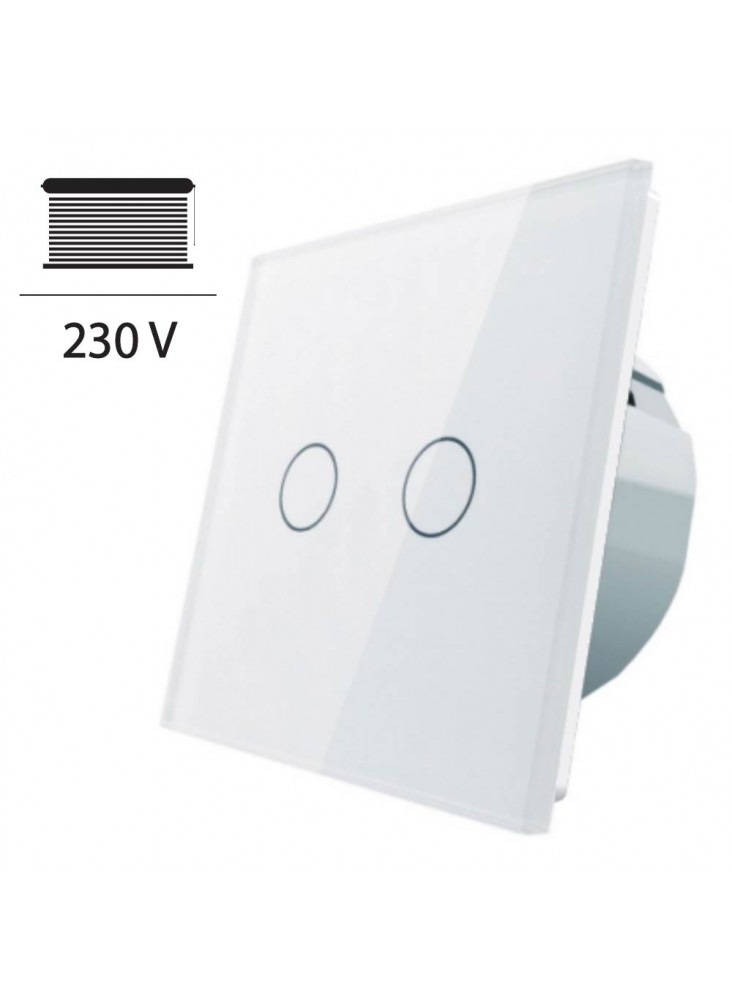 Włącznik dotykowy roletowy LIVOLO VL-C702W | Biały