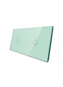 Podwójny panel szklany LIVOLO 7011 Zielony